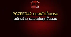 PGZEED42 ทางเข้าเว็บตรง สมัครง่าย ปลอดภัยทุกขั้นตอน